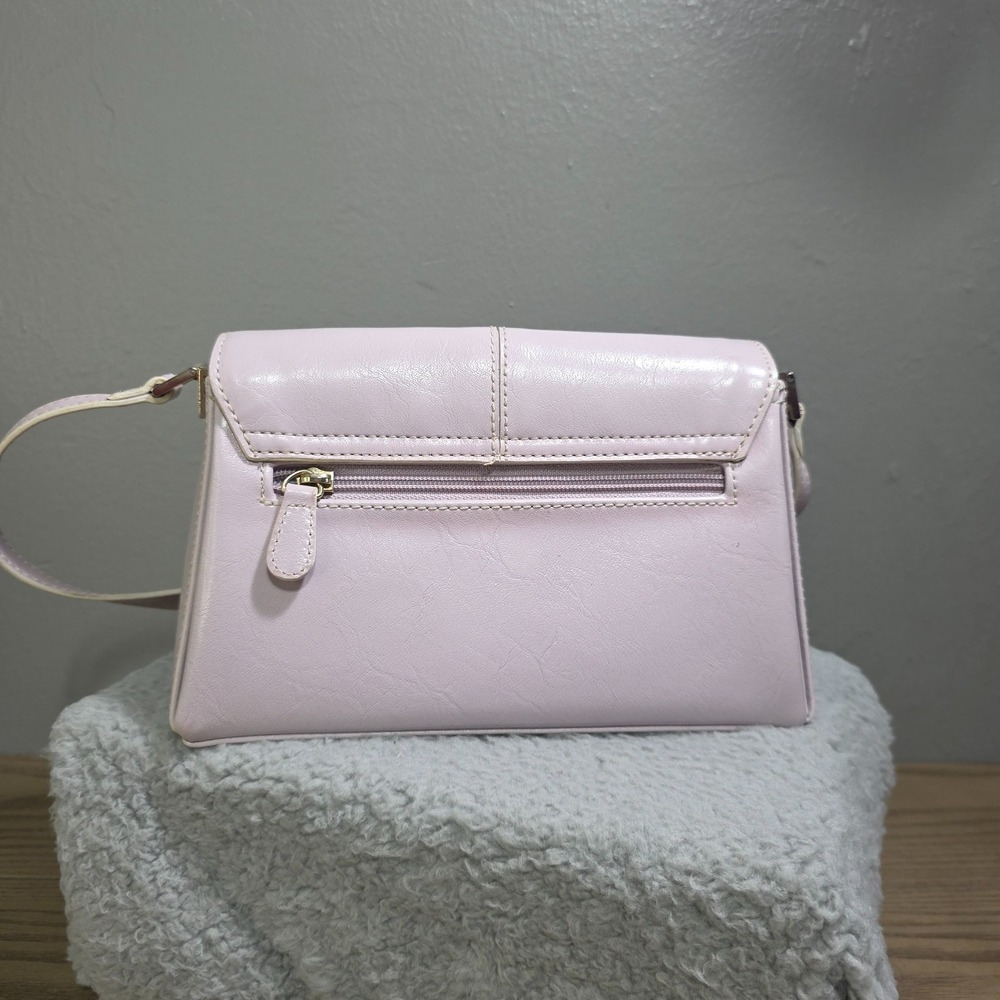 Vintage Liz Claiborne Small Lavendar Purple Faux Leather Shoulder Bag 90s‎ Y2K